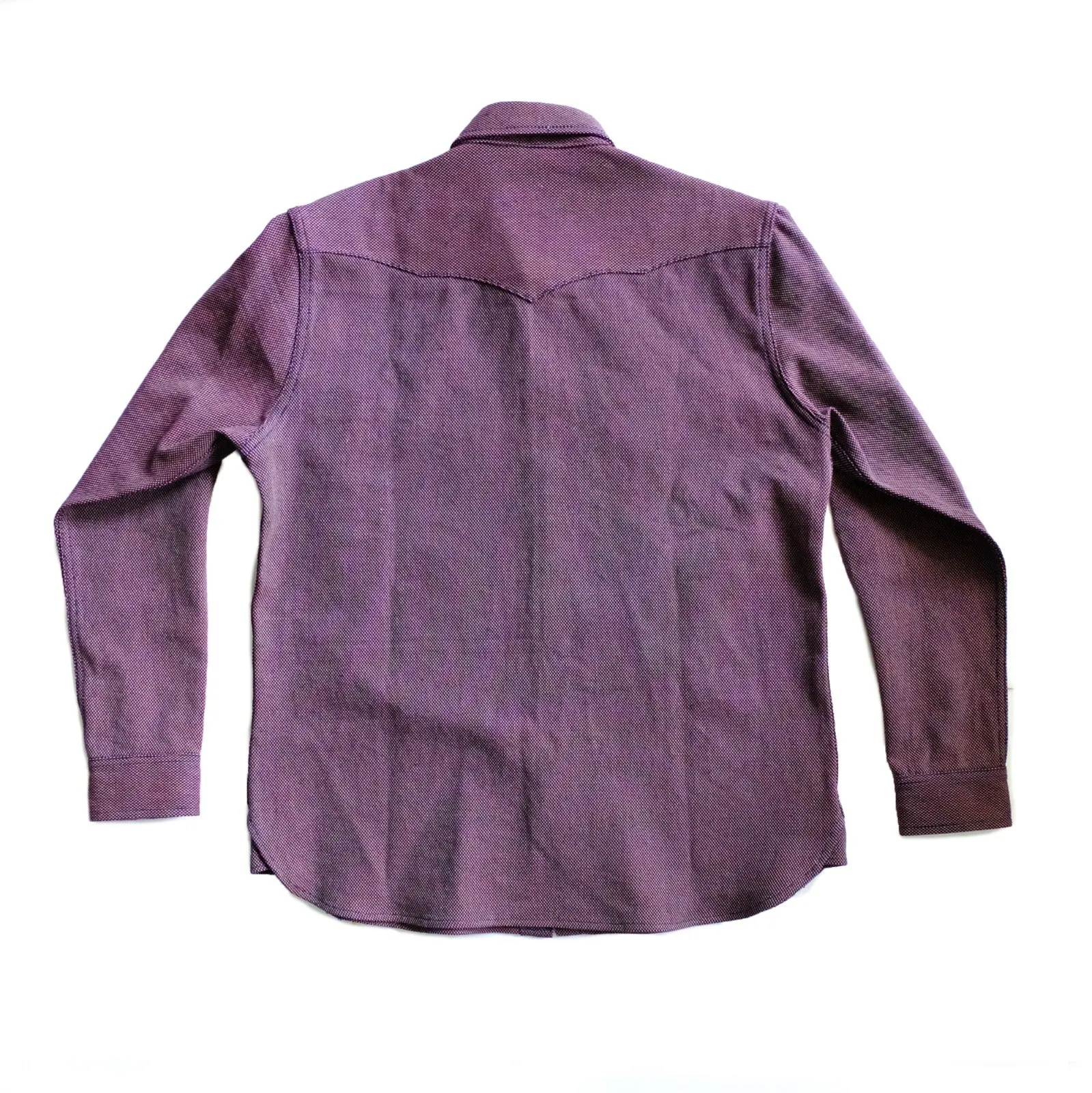 RED DOBBY SASHIKO WESTERN SHIRT
