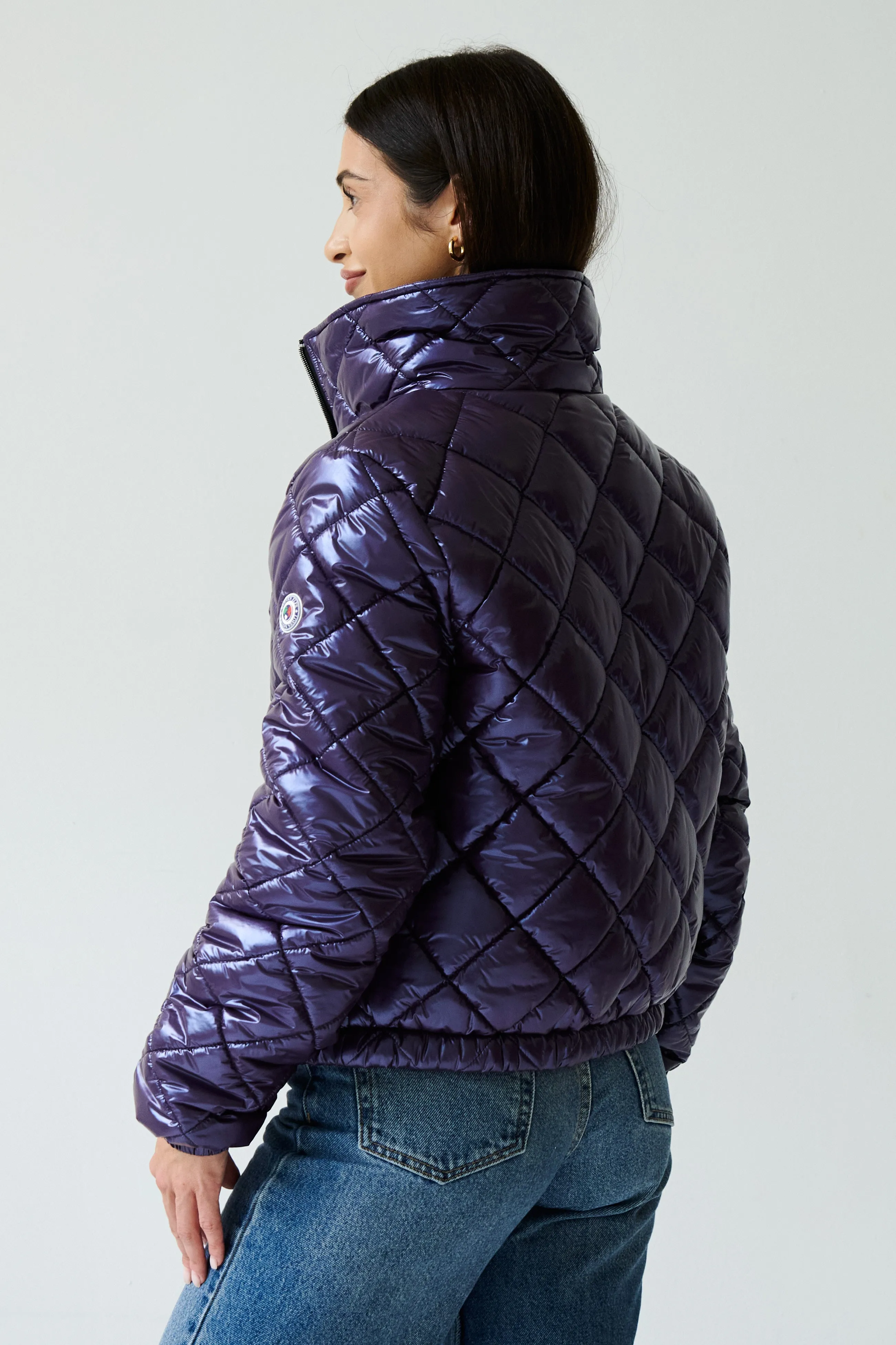 Stella Vegan Down Bomber | Aubergine