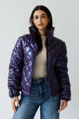 Stella Vegan Down Bomber | Aubergine