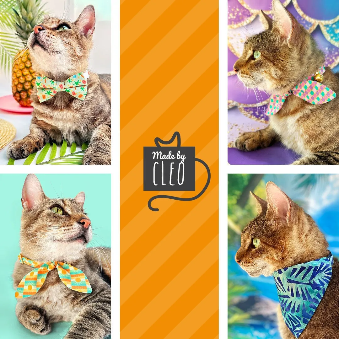 Sun Cat Bow Tie - "Sunrise" - Boho Retro Sunset Yellow Bow Tie for Cat / Desert, California, Sun Lover, Summer / Cat   Small Dog Bowtie