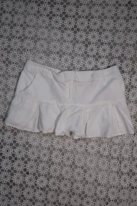 Vintage 2000s White Pleated Mini Skirt