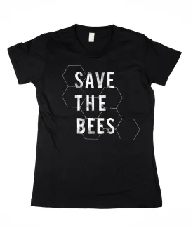 Women's Black Save the Bees Tee