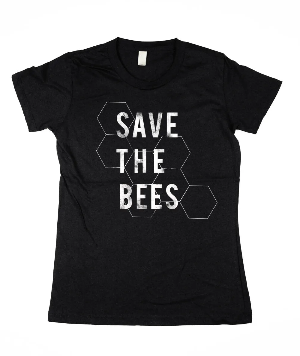 Women's Black Save the Bees Tee