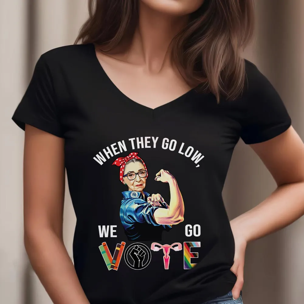 Women's V-neck T-shirt TSVB642