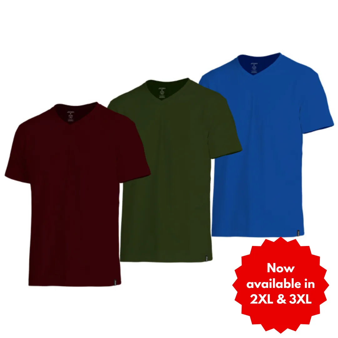 Zone 100% Cotton V-Neck T-Shirt (Tri-Pack) (Copy)